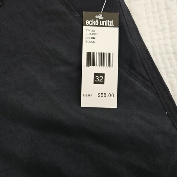 Ecko Unltd Utility Shorts Men's 32 Black Cargo 12" Inseam NEW 6 Pockets NWT - Picture 6 of 16